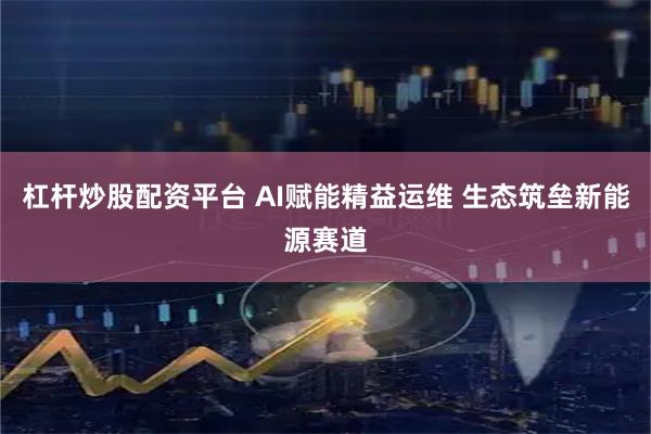 杠杆炒股配资平台 AI赋能精益运维 生态筑垒新能源赛道